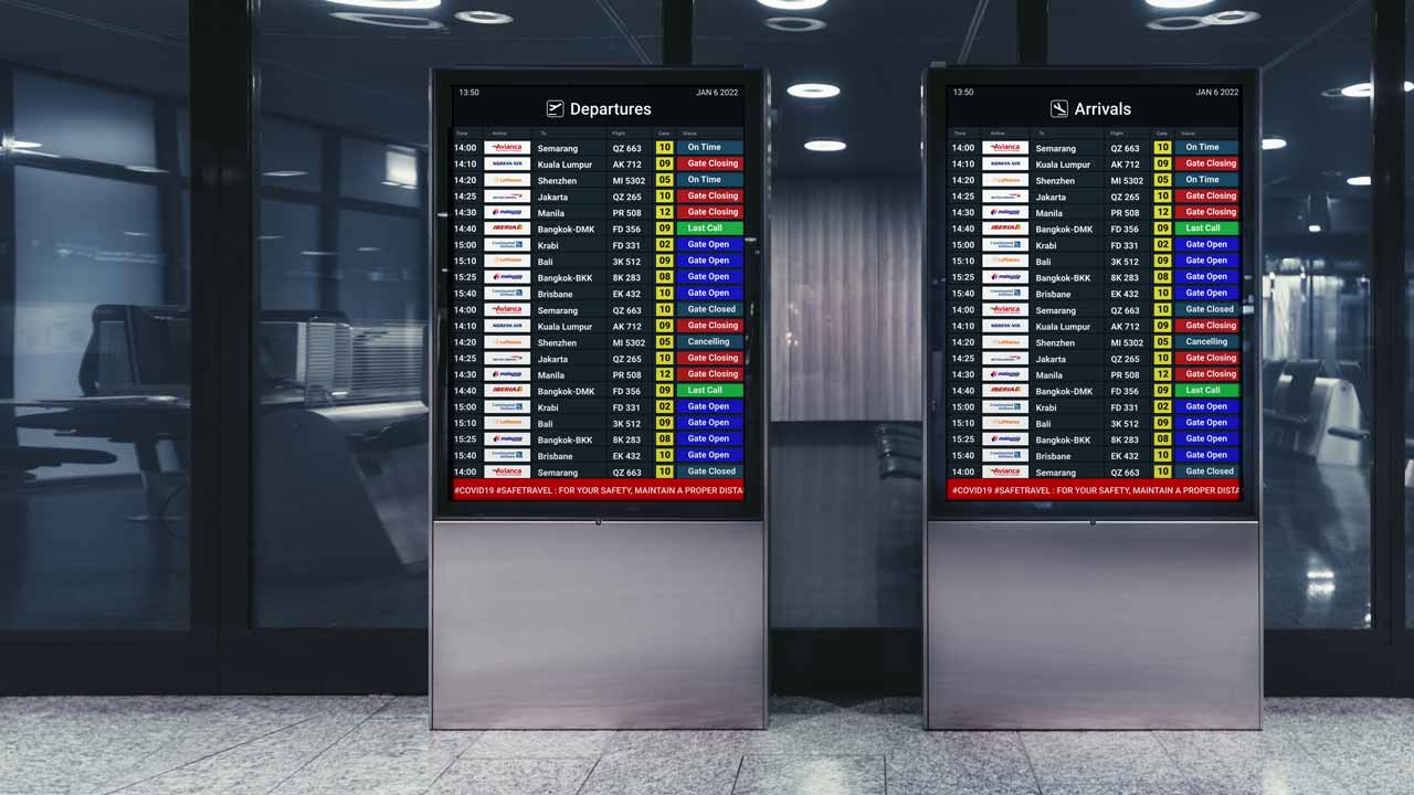 Keep Travelers Moving With Airport Digital Signage