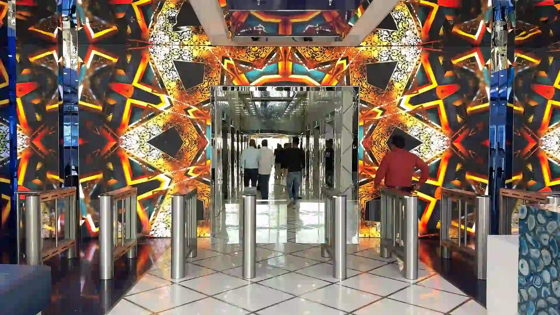 Corporate LED Wall Staff entrance Powered by Navori Corporate LED Wall Staff entrance Powered by Navori