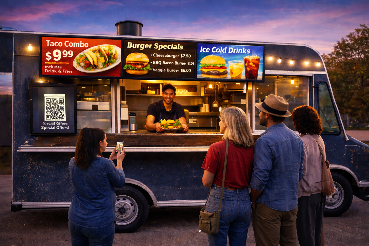 food truck menu board
